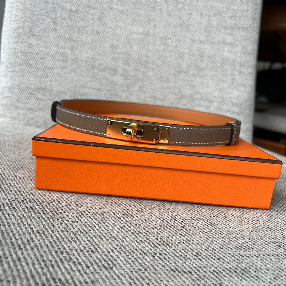 Hermes Kelly 18 Belt in Etoupe, Adjustable Belt - Brand New, Never Worn